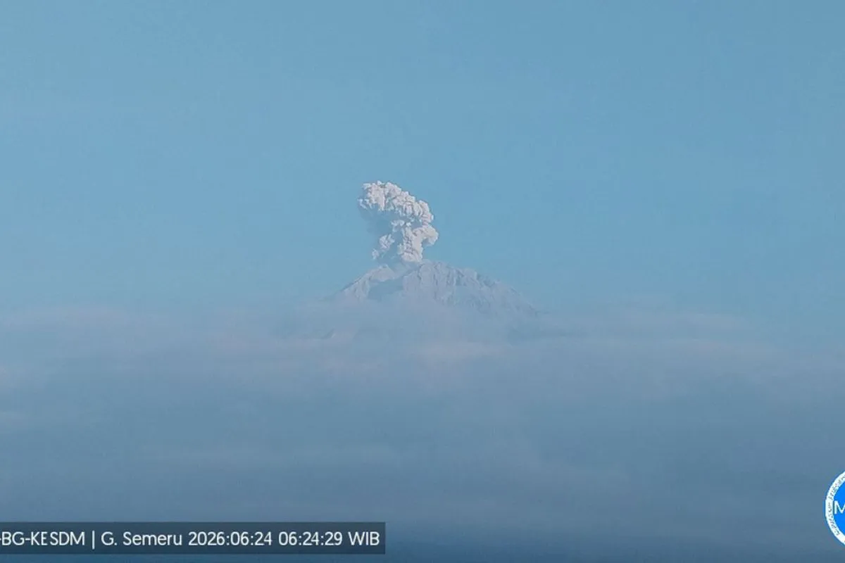 Gunung Semeru Kembali Erupsi, Semburkan Abu Sekitar 600 Meter