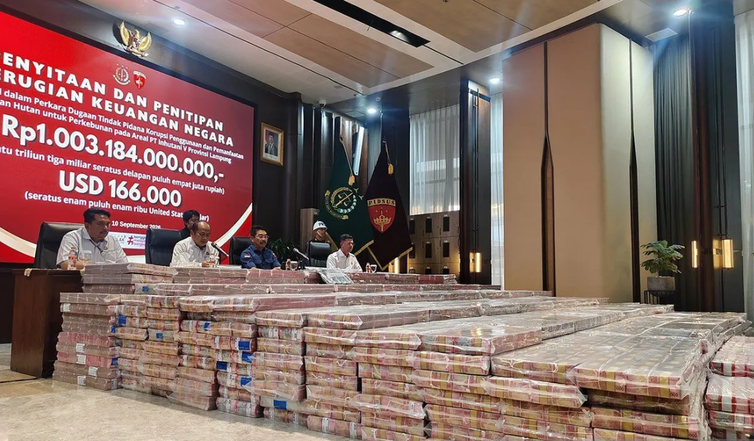 Kejagung Sita Rp1,003 Triliun dari PT PSMI Terkait Dugaan Korupsi Hutan di Lampung