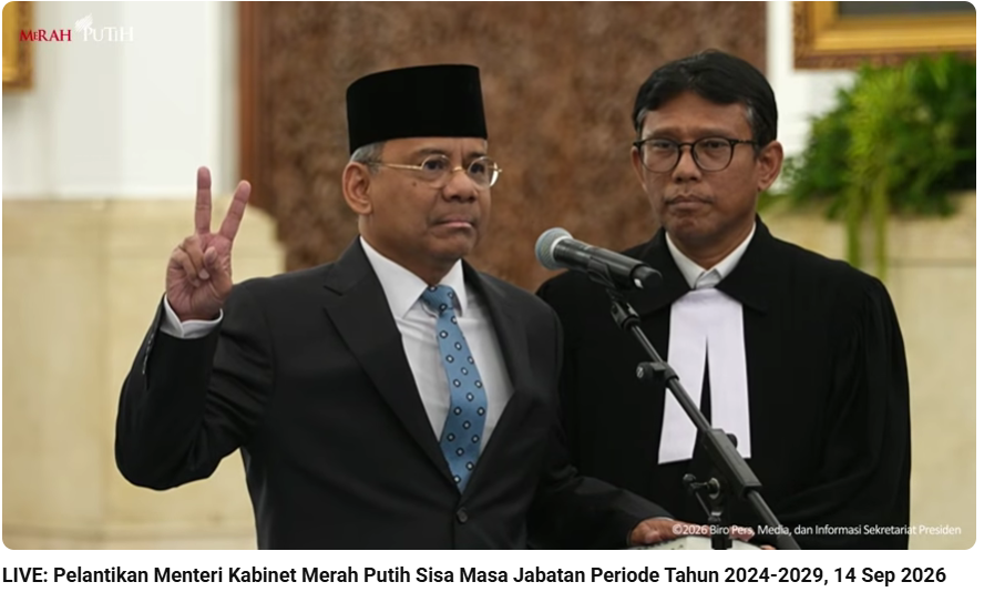 Prabowo Reshuffle Kabinet Hari Ini, Suahasil Nazara Dilantik Jadi Menteri Keuangan